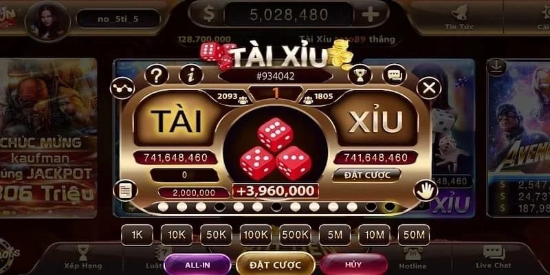 Sức hút giao diện mới của tài xỉu